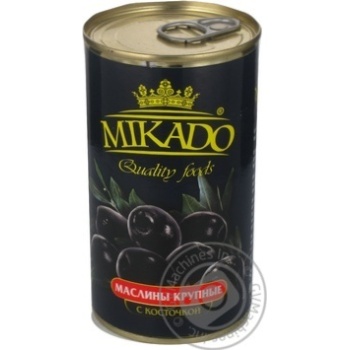 black olives Mikado black canned 370ml can - buy, prices for MegaMarket - photo 1