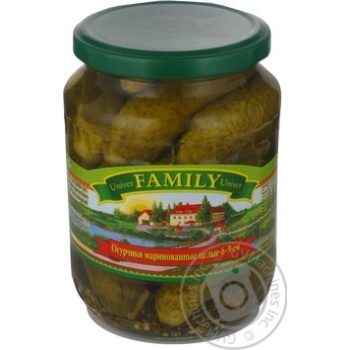 Vegetables cucumber Family canned 720ml glass jar