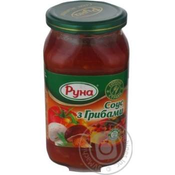 Соус Руна Томатний з грибами 485г х12 купить, цены на МегаМаркет - фото 1