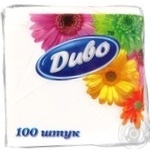 Napkins Dyvo white paper for serving 100pcs