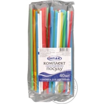 Straws Inpak for drinks 40pcs - buy, prices for MegaMarket - photo 3
