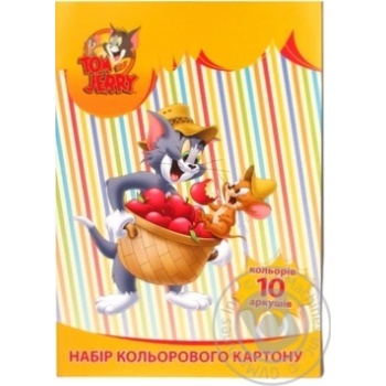 Картон кольоровий 10арк.А4 Cool for School Tom and Jerry TJ02200 - купить, цены на - фото 3