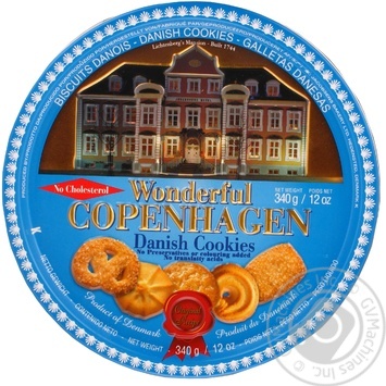 Cookies Jacobsens bakery 340g can Denmark - buy, prices for NOVUS - photo 1