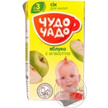 Juice Chudo-Chado apple with pulp and sugar for 3+ months babies 125ml tetra pak Ukraine - buy, prices for - photo 10