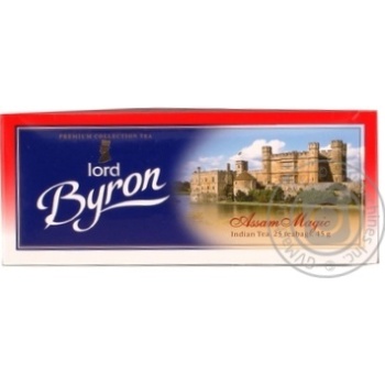 Black tea Lord Bayron Assam Magic Indian tea 25x1.8g teabags - buy, prices for MegaMarket - photo 3