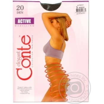 Колготи жіночі Conte Active 20ден р.3 Mocca - купити, ціни на МегаМаркет - фото 4