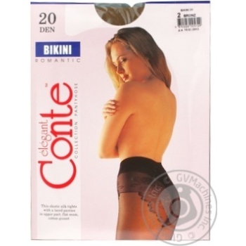 Колготи Conte Bikini 20 Den р.2 bronz шт купити, ціни на МегаМаркет - фото 1