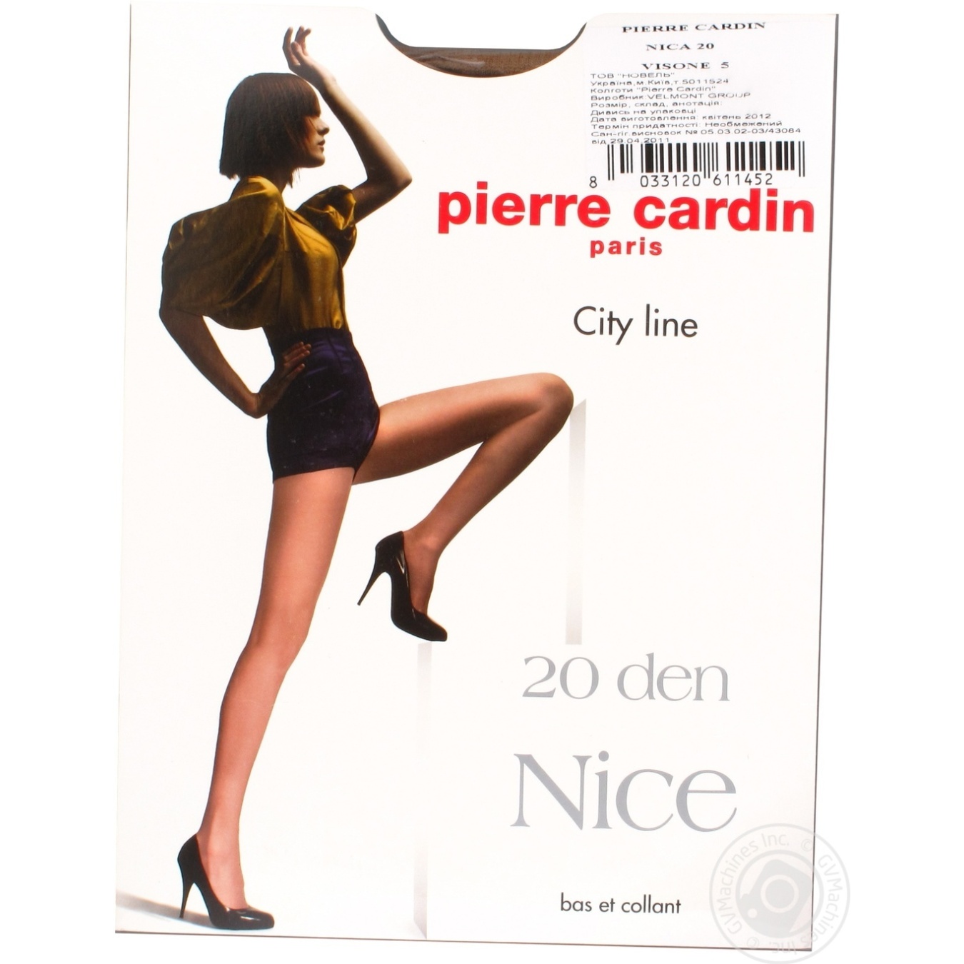 

Колготи жін.P.Cardin Nice 20D Vis.maxi