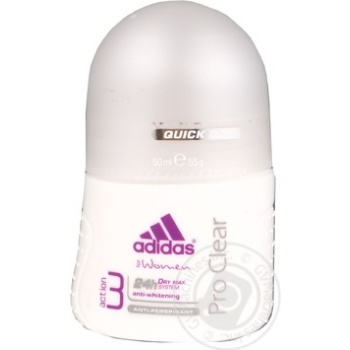 Дезодорант Adidas Action 3/w Dry Max Pro Clear Roll-on 50мл - купити, ціни на - фото 1