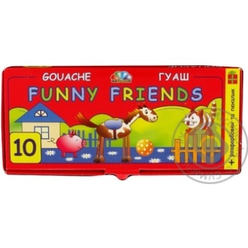 Фарби гуаш Funny Friends 10 кол. х12 купить, цены на МегаМаркет - фото 6
