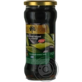 black olives Creta d'oro black canned 350ml glass jar Greece - buy, prices for NOVUS - photo 8