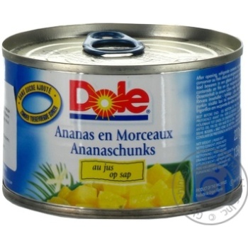 Pineapple slices Dole in pineapple juice 227g Philippines