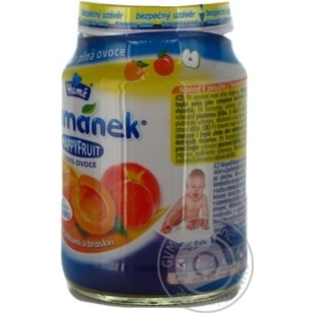Puree Hame Hamanek Apple-Peach-Apricot for 4+ month old babies glass jar 190g Czech Republic - buy, prices for - photo 4