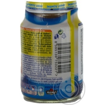 Puree Hame Hamanek Apple-Peach-Apricot for 4+ month old babies glass jar 190g Czech Republic - buy, prices for - photo 3