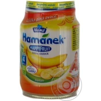 Puree Hame Hamanek Banana for 4+ month old babies glass jar 190g Czech Republic - buy, prices for - photo 2