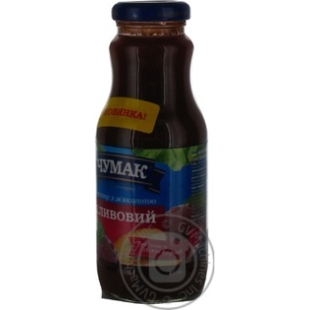 Pasteurized homogenized juice with pulp and sugar Chumak plum glass bottle 250ml Ukraine - buy, prices for - photo 4