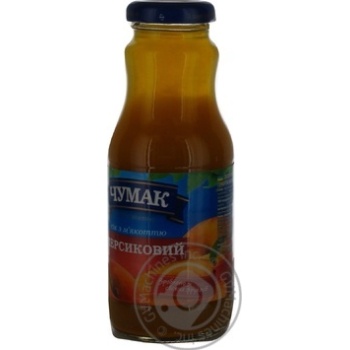 Pasteurized homogenized juice Chumak peach glass bottle 250ml Ukraine - buy, prices for - photo 4