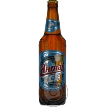 Pasteurized lager Yantar Ice Rock glass bottle 5%alc 500ml Ukraine - buy, prices for NOVUS - photo 1