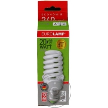 Лампа енергозберігаюча Eurolamp T2 Spiral 20W 4100K E27 артикул LN-20274 - купити, ціни на - фото 1