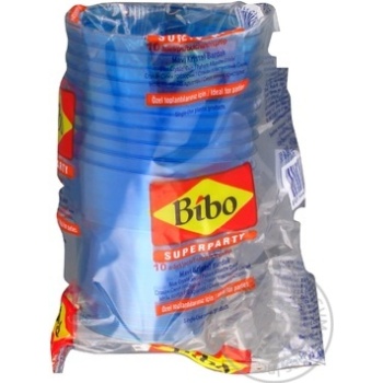 Set Bibo blue plastic 10pcs 250ml Turkey - buy, prices for NOVUS - photo 1