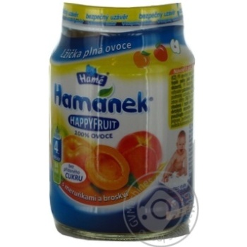 Puree Hame Hamanek Apple-Peach-Apricot for 4+ month old babies glass jar 190g Czech Republic - buy, prices for - photo 9