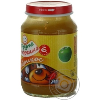 Puree Fruta Pureshka Apricot for 6+ month old babies glass jar 190g Czech Republic - buy, prices for - photo 14