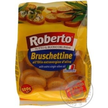 Сухарики Roberto Bruschettine оливкова олія 100г х6 купить, цены на МегаМаркет - фото 1
