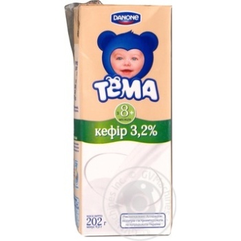 Kefir Tema for children from 8 months 3.2% 202g tetra pak Ukraine - buy, prices for NOVUS - photo 2