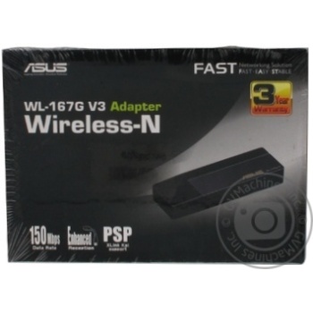 Адаптер бездротовий Asus Wl-167g V3 150Мбіт - купить, цены на - фото 3