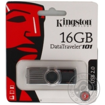 Флеш-драйв Kingston Flash-Drive DTI 101 G2 16GB чорний - купити, ціни на - фото 3