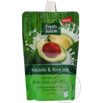 Гель для душу Fresh Juice Avocado, Rice milk д/п 170мл - купить, цены на - фото 11