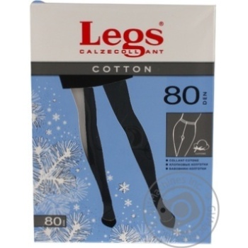 Колготки Legs Cotton женские nero 80ден 2р - купить, цены на - фото 1