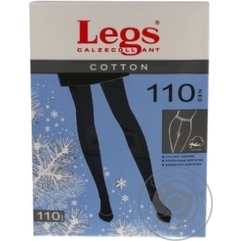 Колготи Legs Cotton 110 Den жіночі р.4 Nero - купити, ціни на ULTRAMARKET - фото 1