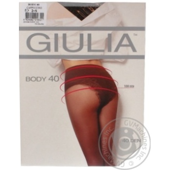 Tights Giulia cappuccino polyamide for women 40den 2size - buy, prices for MegaMarket - photo 1