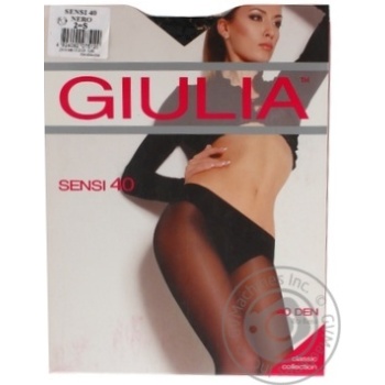 Tights Giulia Sensi black polyamide for women 40den 2size - buy, prices for MegaMarket - photo 1