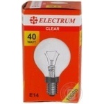 Лампочка ELECTRUM сферична проз. Е14 40W
