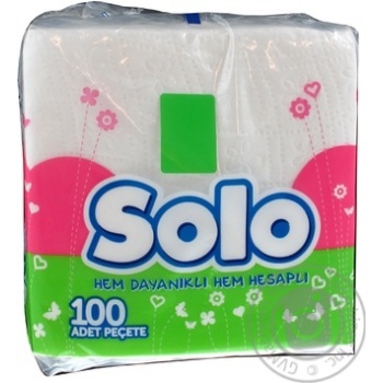 Solo Super Table Napkins 100pcs - buy, prices for NOVUS - photo 2