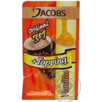 Instant coffee drink Jacobs Original 3in1 with vanilla topping 17g stick Romania - buy, prices for - photo 1