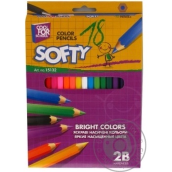 Pencil Cool for school Softy 18colors 18pcs - buy, prices for MegaMarket - photo 1