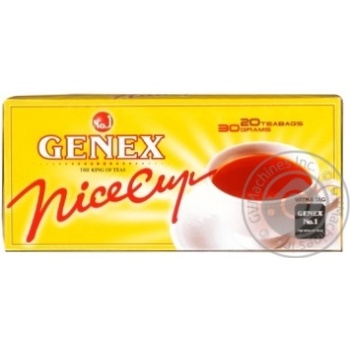Tea Genex Nice rup black packed 20pcs 30g Ukraine - buy, prices for MegaMarket - photo 1