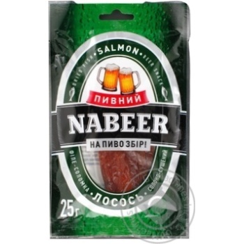 Лосось Nabeer солено-сушеный пивной 25г купить, цены на МегаМаркет - фото 5