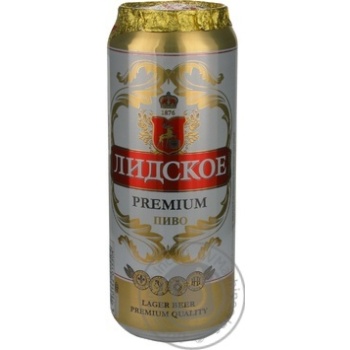 Пиво Lidskoe Premium світле 4,8% 0,5л - купити, ціни на ULTRAMARKET - фото 1