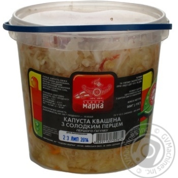 Салат Чудова марка Капуста квашена з солодким перцем 900г купити, ціни на МегаМаркет - фото 1