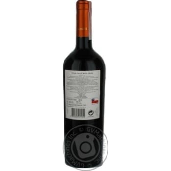 Wine malbec red dry 14% 700ml glass bottle Chili - buy, prices for MegaMarket - photo 2