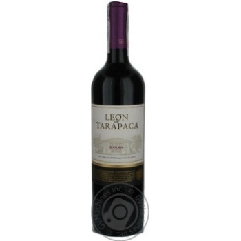 Вино Leon de Tarapaca Syrah червоне сухе 0.75л х6 купить, цены на МегаМаркет - фото 1