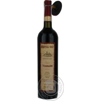 Wine saperavi Kartuli vazi red dry 12% 750ml glass bottle Georgia - buy, prices for MegaMarket - photo 1
