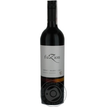 Fuzion Shiraz-Malbec 2011 red semi-dry wine 12,% 0,75l - buy, prices for MegaMarket - photo 1
