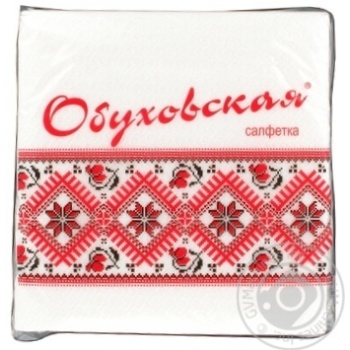 Серветки Обухіські 23х24см 40шт х320 купити, ціни на МегаМаркет - фото 1