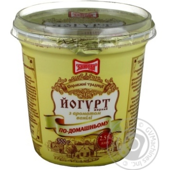 Yogurt Zlagoda homemade style with vanilla flavor 2.5% 300g - buy, prices for ULTRAMARKET - photo 1