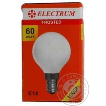 Лампочка ELECTRUM сферична мат. Е14 60W купити, ціни на МегаМаркет - фото 1